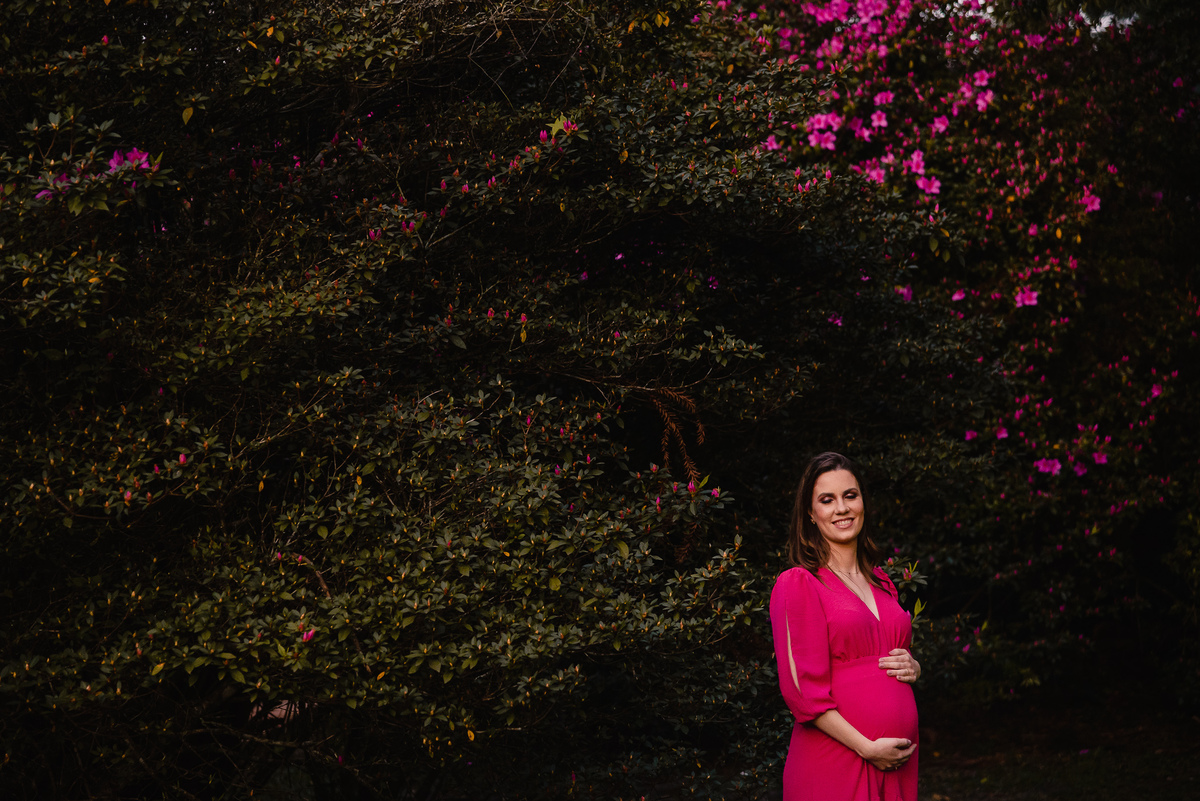 gestante ao ar livre