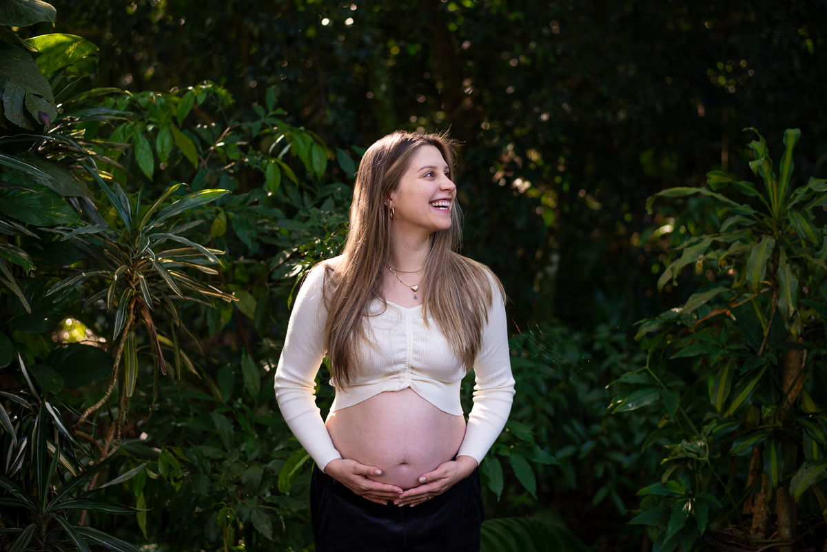 ensaio de gestante ao ar livre