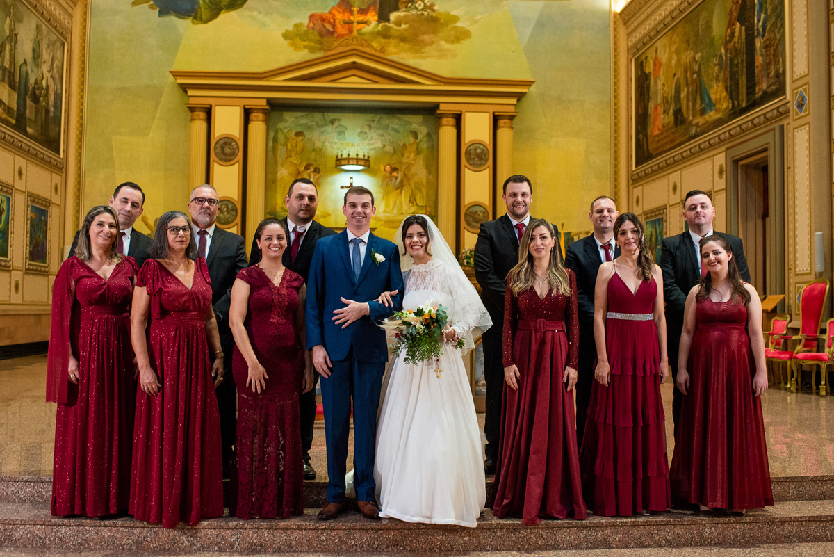 foto com os padrinhos catedral de novo hamburgo