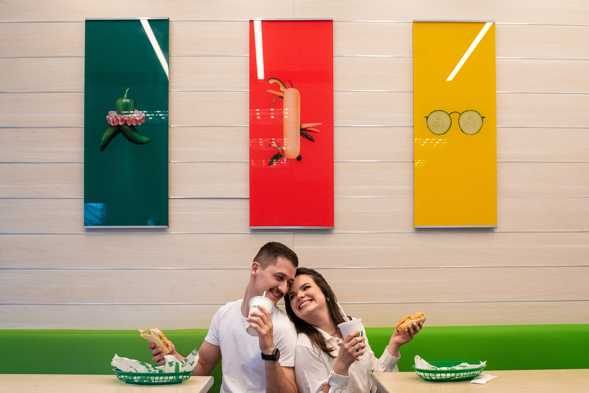 ensaio pré casamento no subway