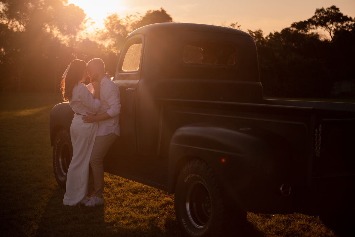 ensaio pré casamento ao por do sol em novo hamburgo