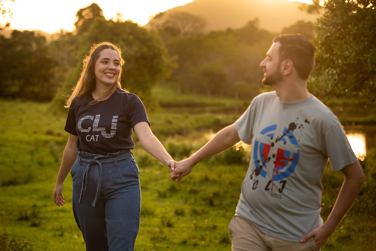 ensaio no por do sol