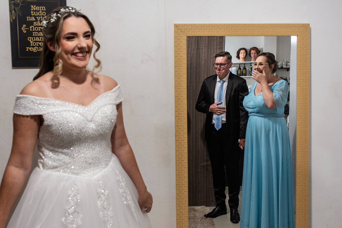 momento com os pais da noiva