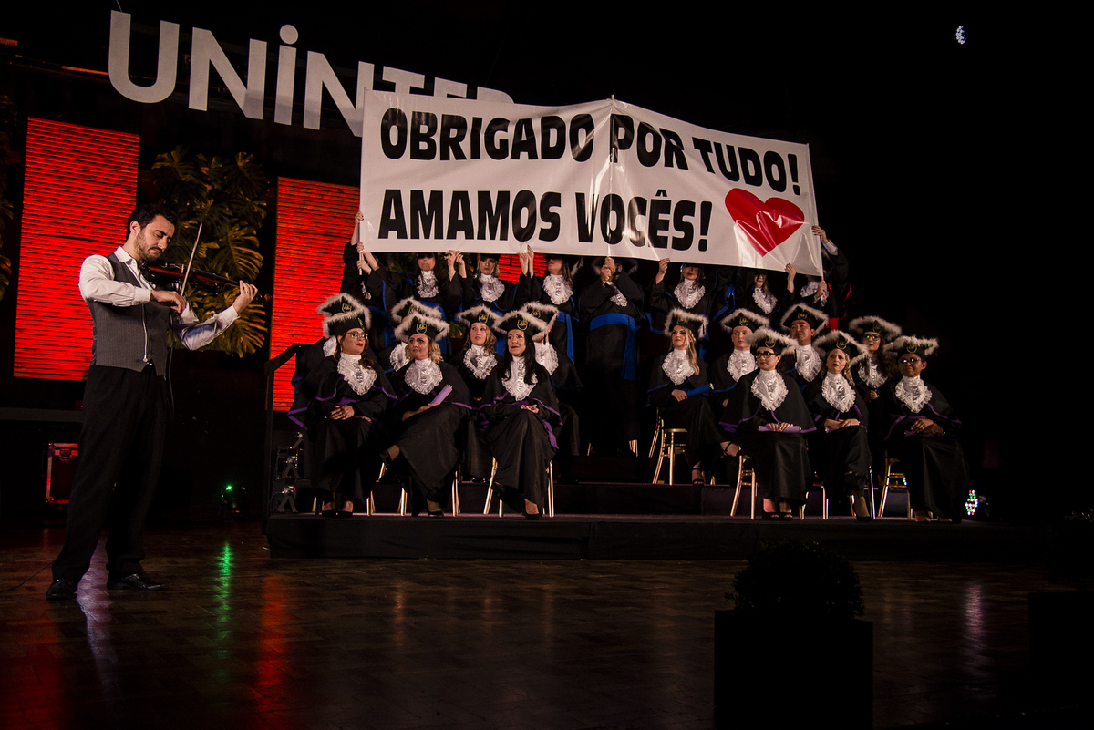 Homenagem para as familias na formatura