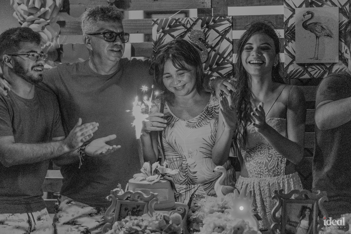 Foto preto e branco parabéns