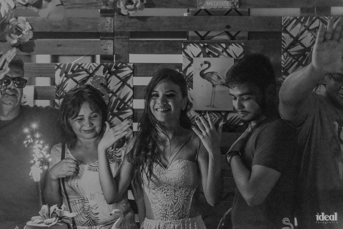 Foto bw aniversário