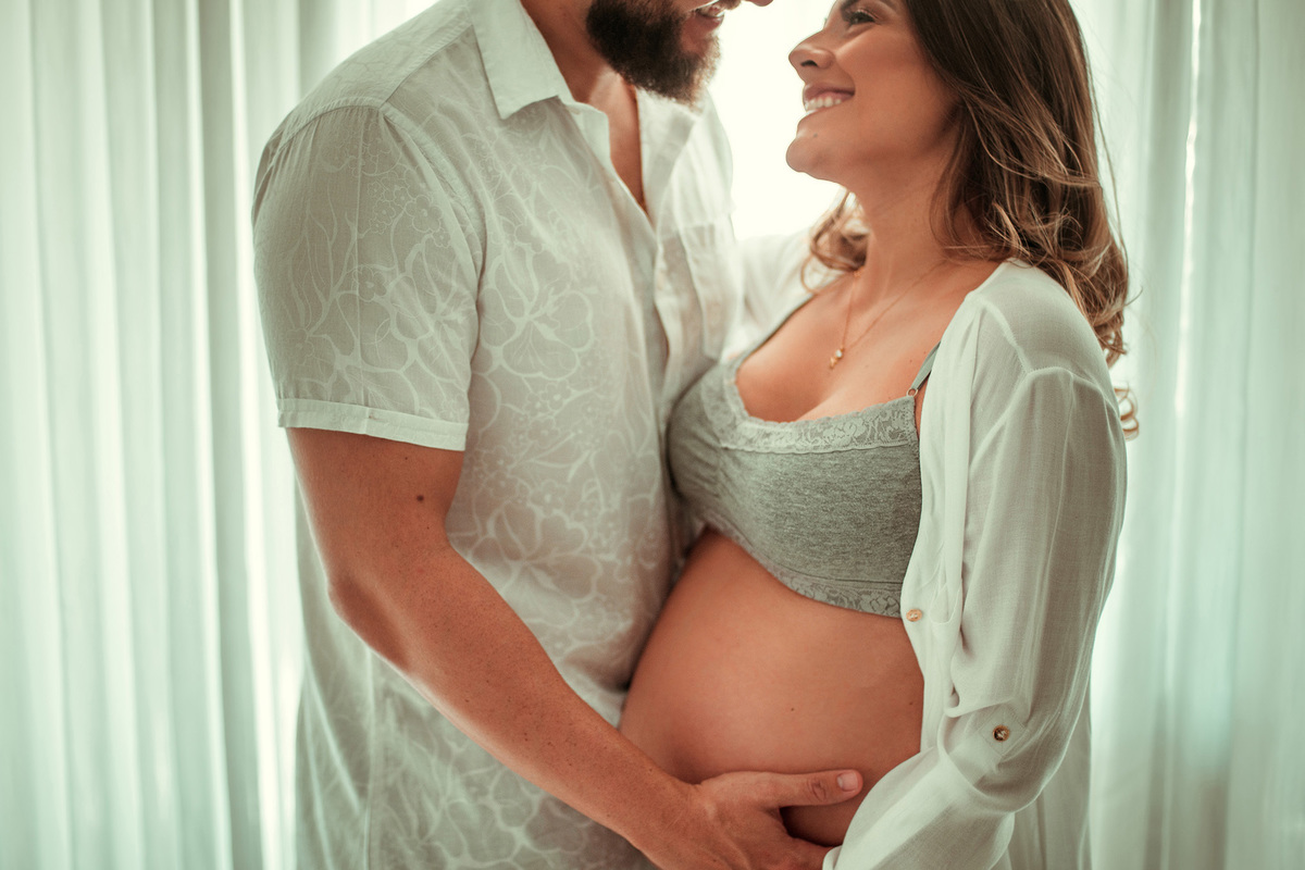 Foto espontânea de gestante