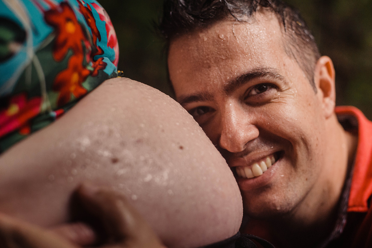 foto de gestante e o pai