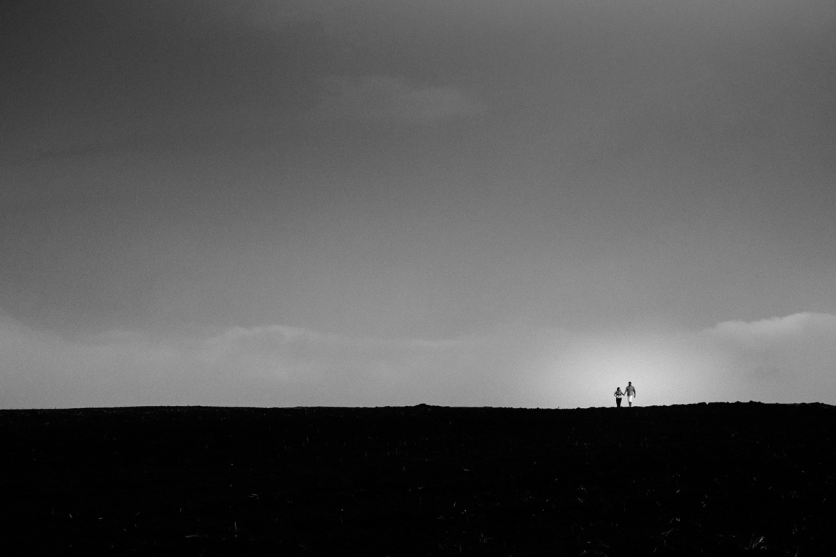 foto panorâmica de casal