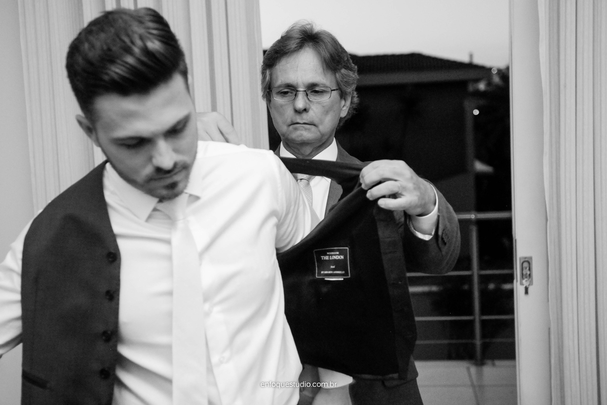 Noivo e pai em making of