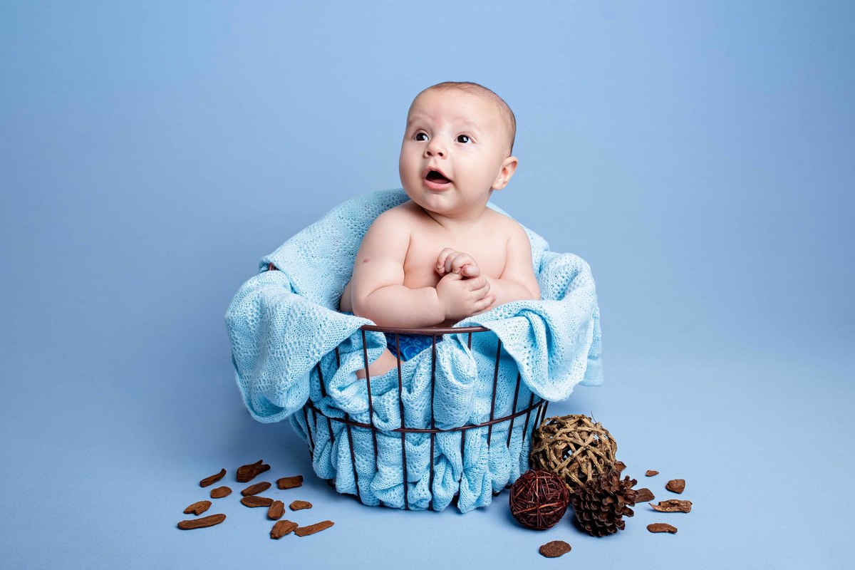 acompanhamento 03 meses fundo azul menino no cesto