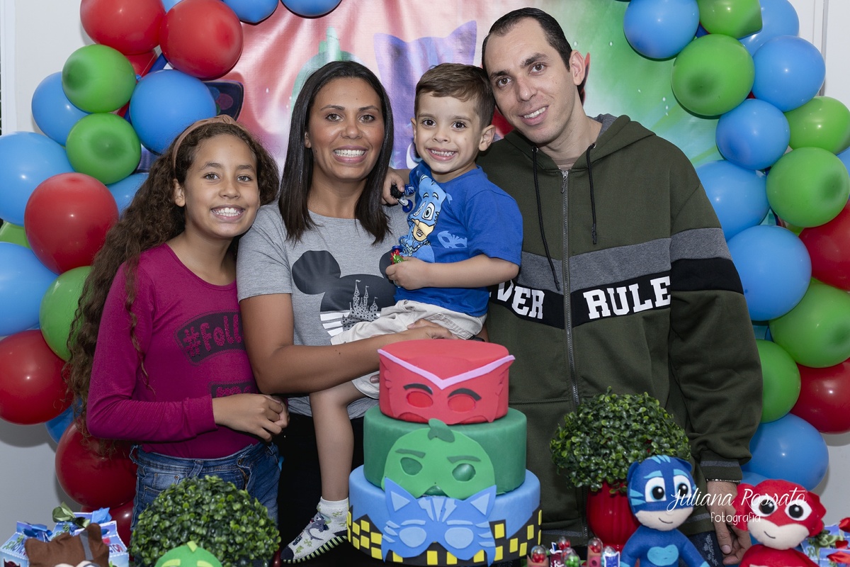Juliana Rossato Fotografia, são paulo, interlagos, zona sul, santo amaro, SP, festa infantil, aniversário, buffet infantil, foto festa infantil, cobertura fotográfica, fotógrafo, decoração PJ Masks, PJ Masks, festa em casa, 