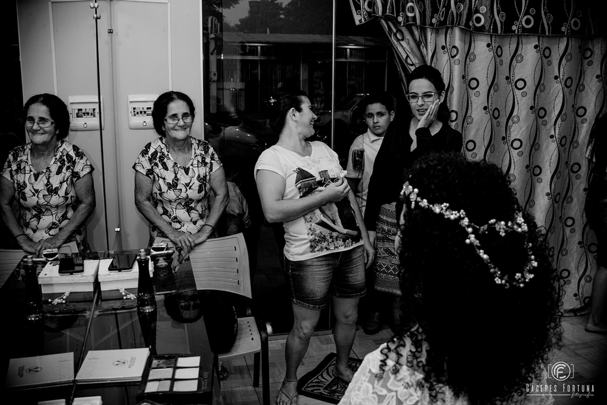 A familia ficou impresionada 