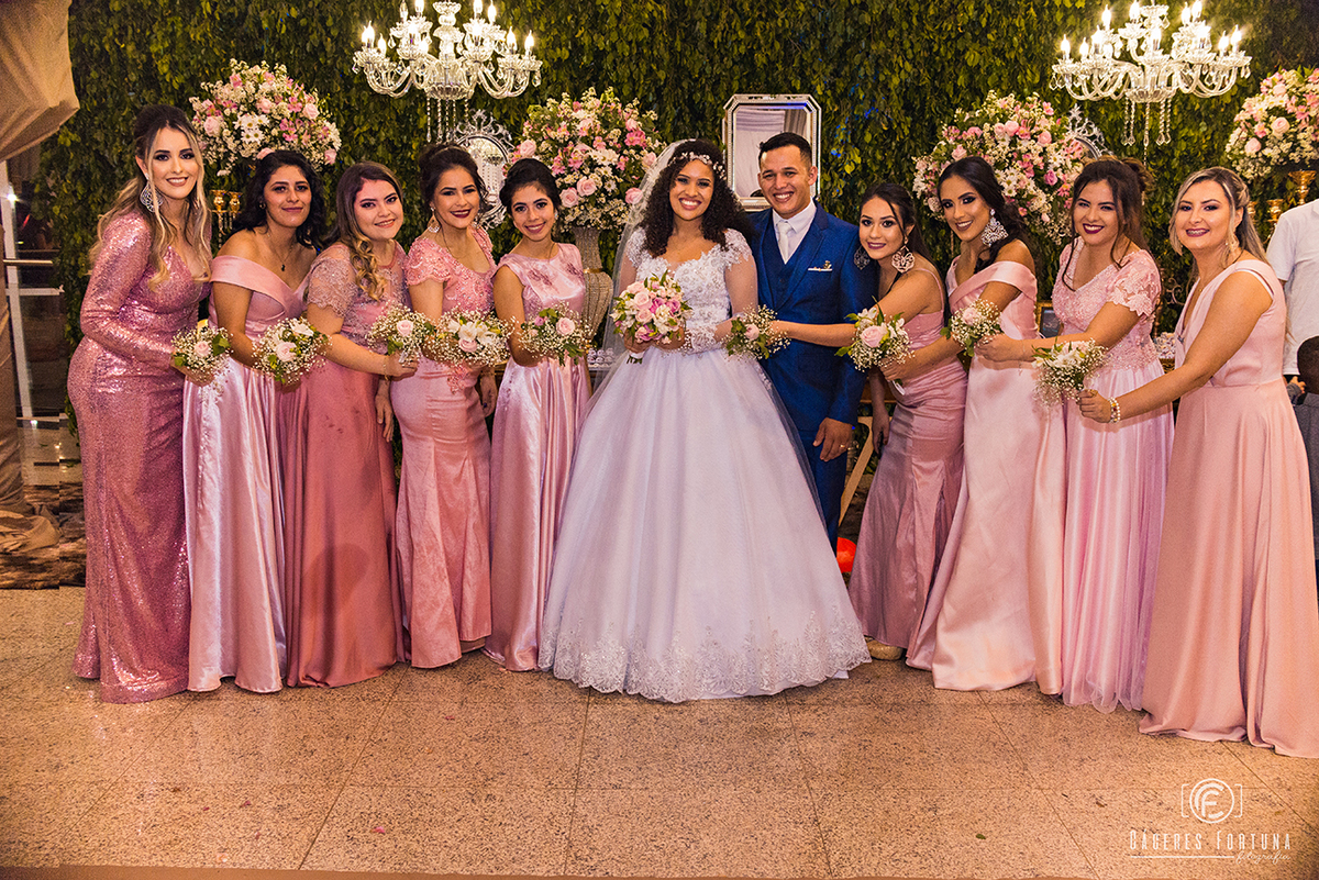 Fotinha com as Damas de honra