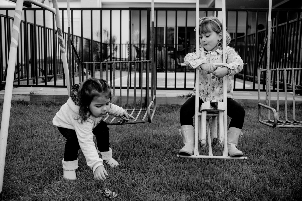 fotografia, eles curtindo o balanço