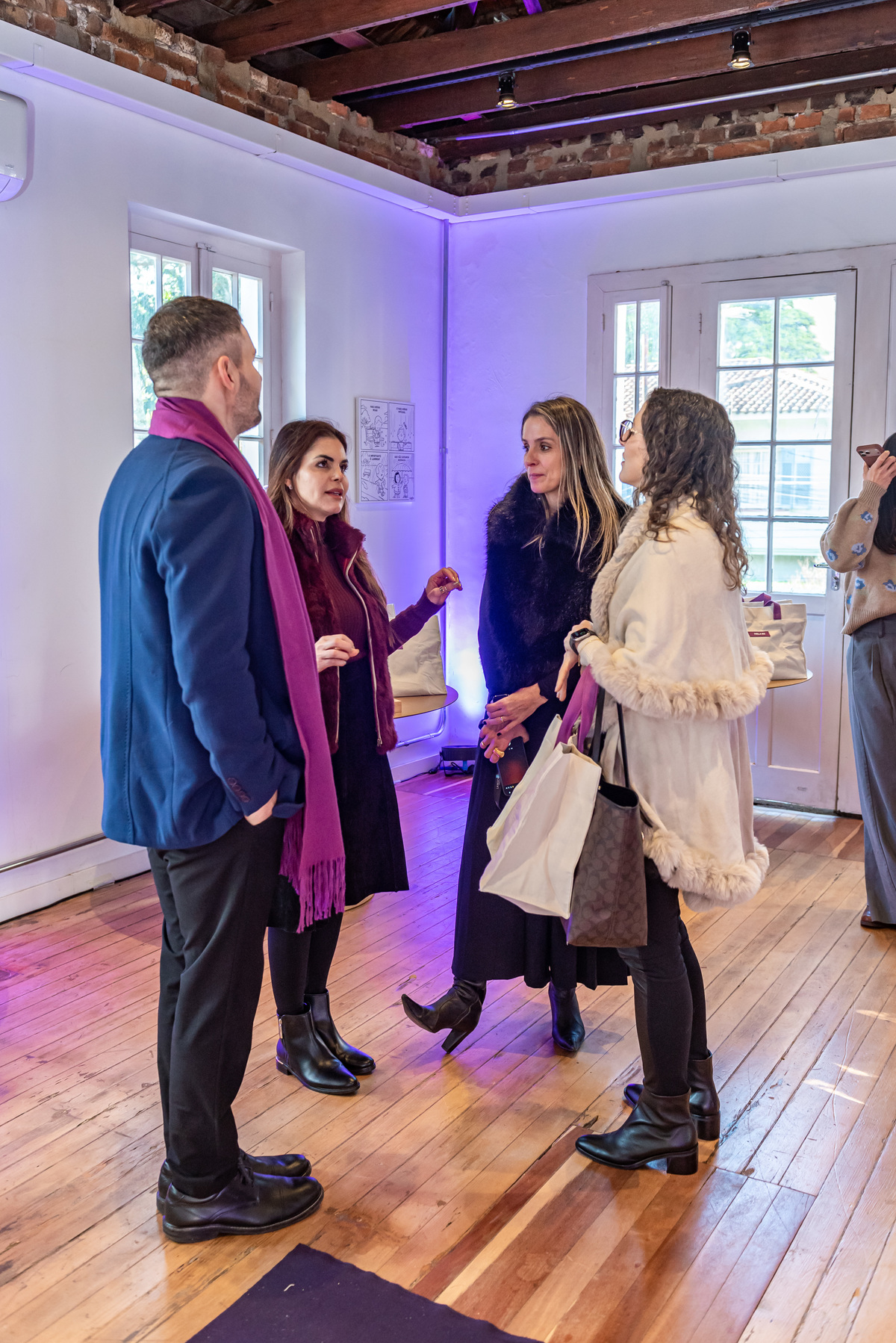 Networking entre dermatologistas durante o evento