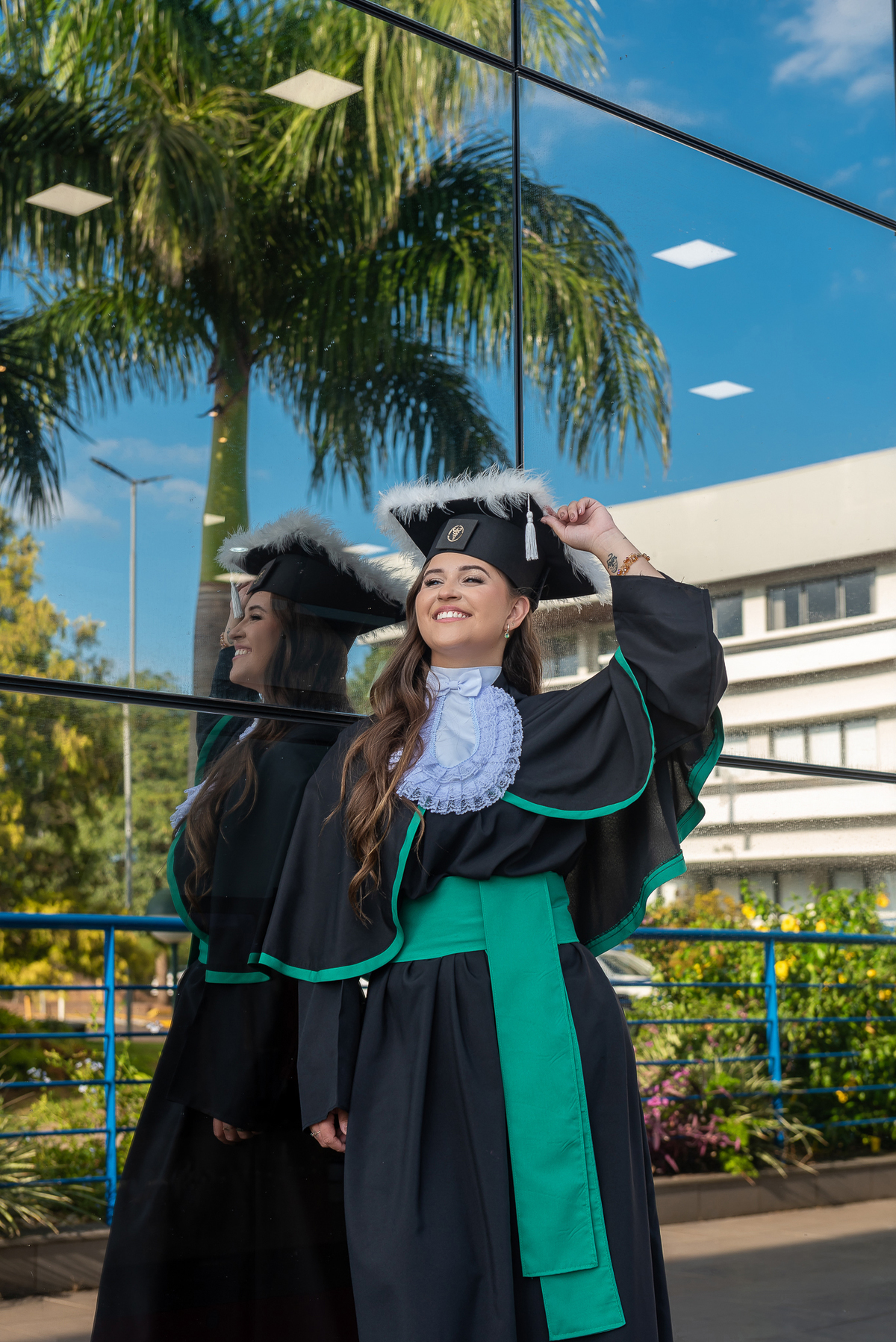 fotos de toga no campus da FACCAT