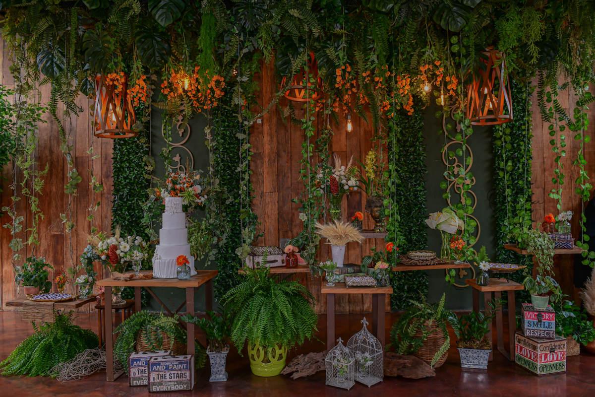 mesa da decoração do buffet Napoleão