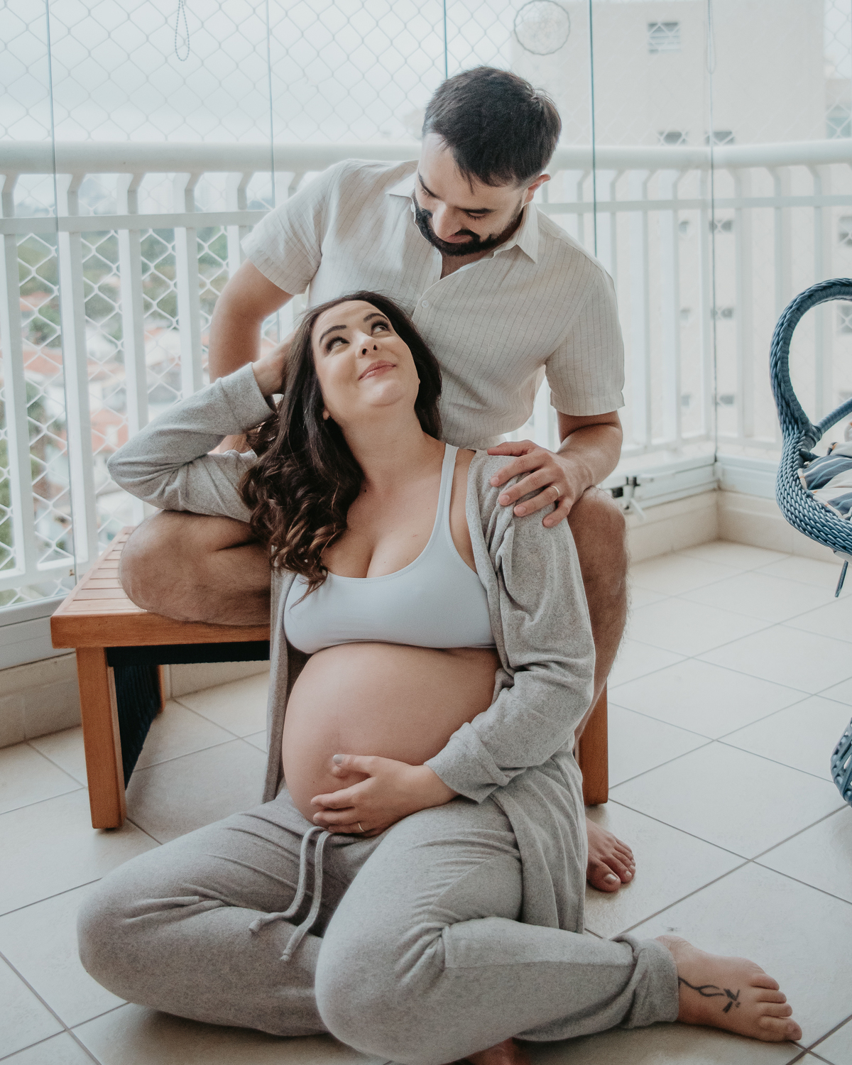 ensaio gestante lifestyle luz do sol fotografia