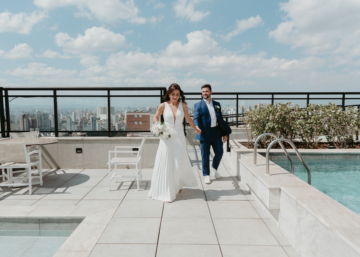 Casamento intimista no prédio do casal em São Paulo – Patricia e Bruno