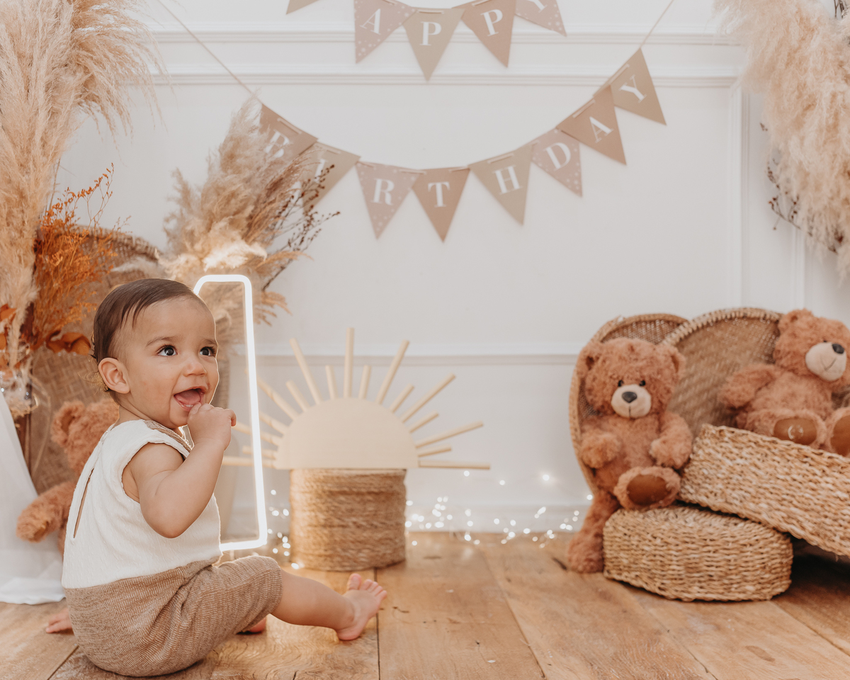 Ensaio smash the cake clean em estúdio na Zona Leste de São Paulo- Matteo