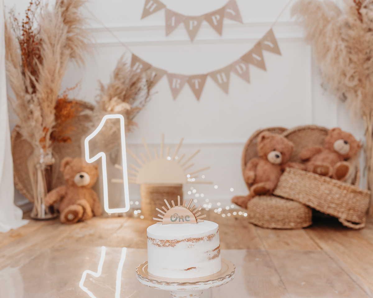 Ensaio smash the cake clean em estúdio na Zona Leste de São Paulo- Matteo