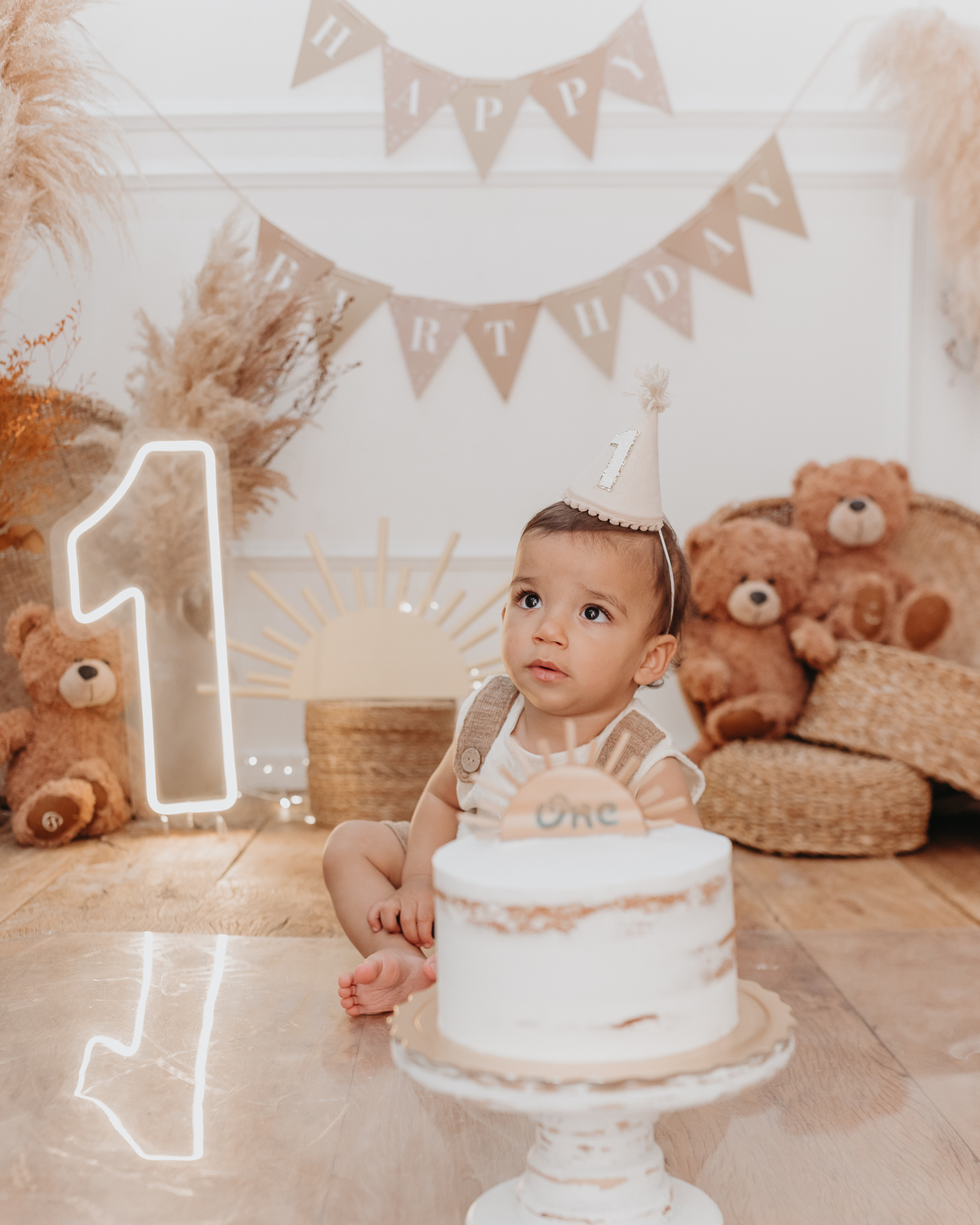 Ensaio smash the cake clean em estúdio na Zona Leste de São Paulo- Matteo