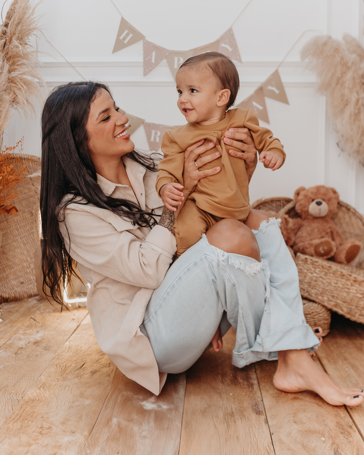 Ensaio smash the cake clean em estúdio na Zona Leste de São Paulo- Matteo