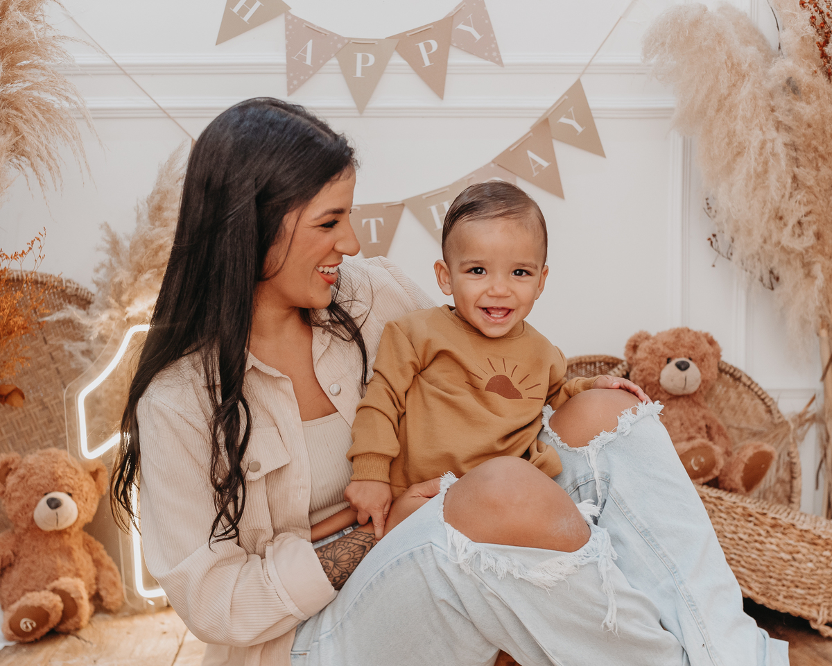 Ensaio smash the cake clean em estúdio na Zona Leste de São Paulo- Matteo