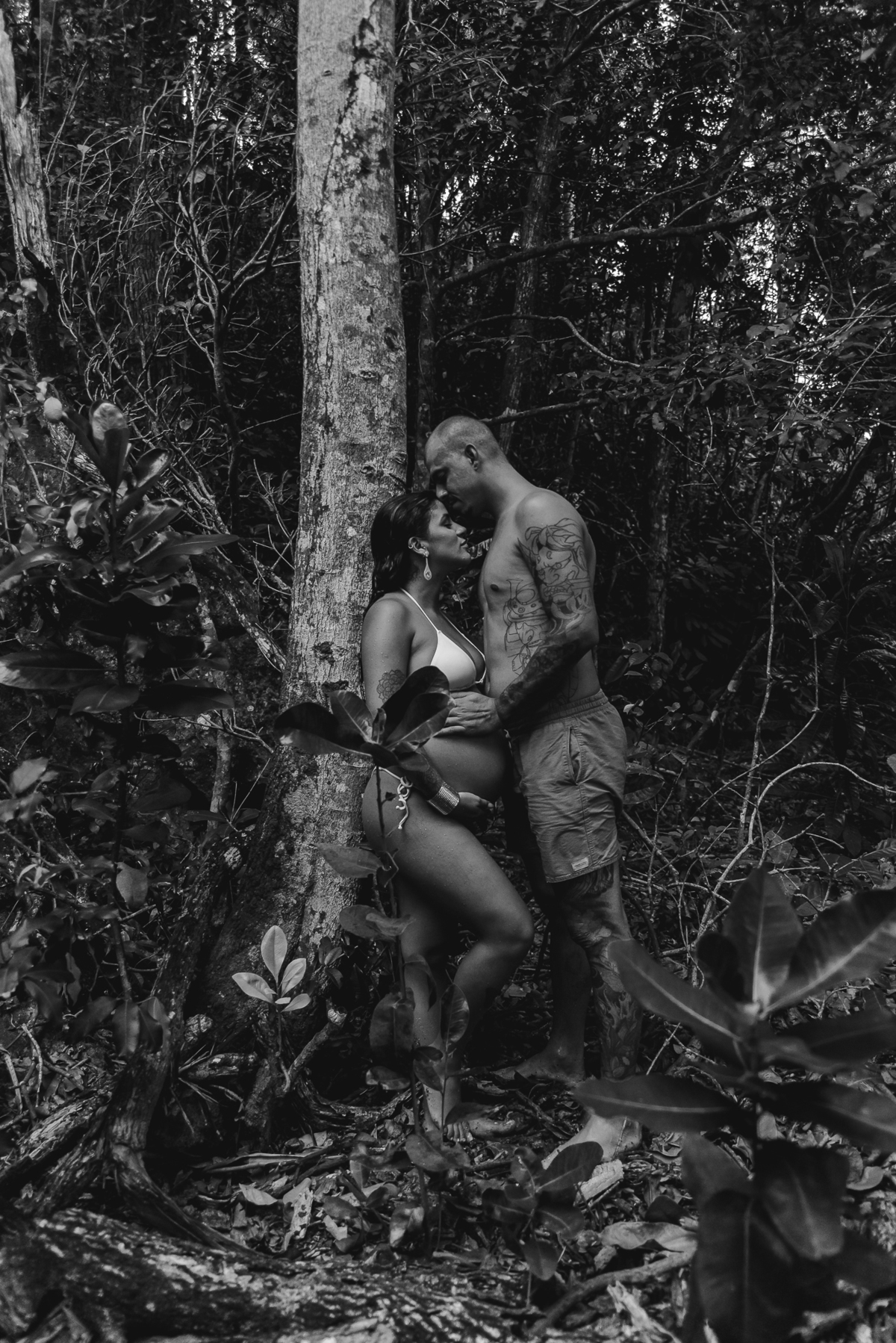 Ensaio gestante na praia com família – São Paulo