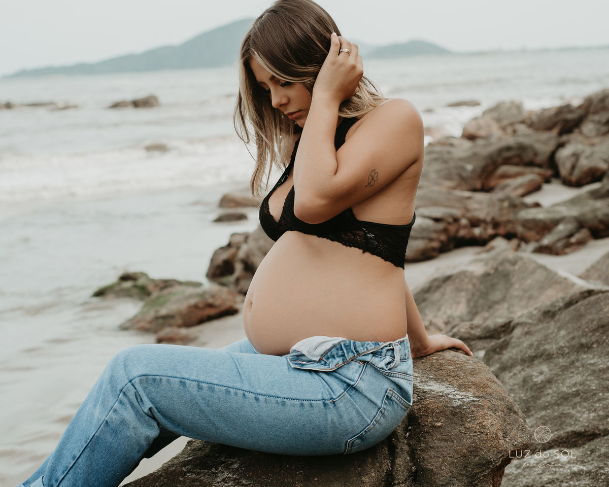 ensaio gestante praia