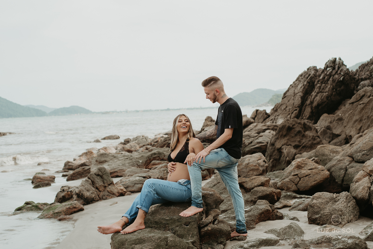 ensaio gestante praia