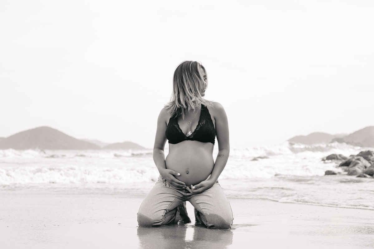 ensaio gestante praia