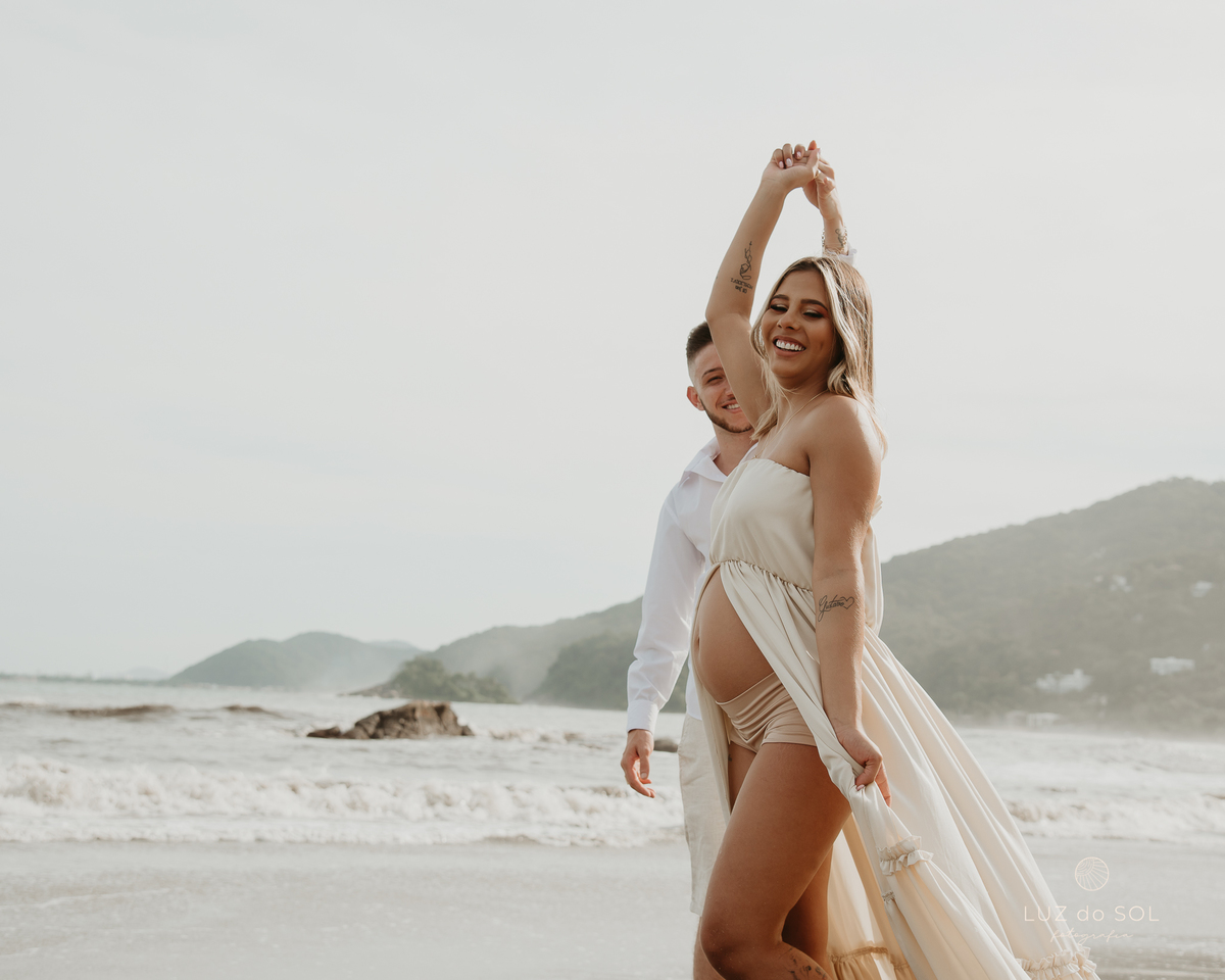 ensaio gestante praia