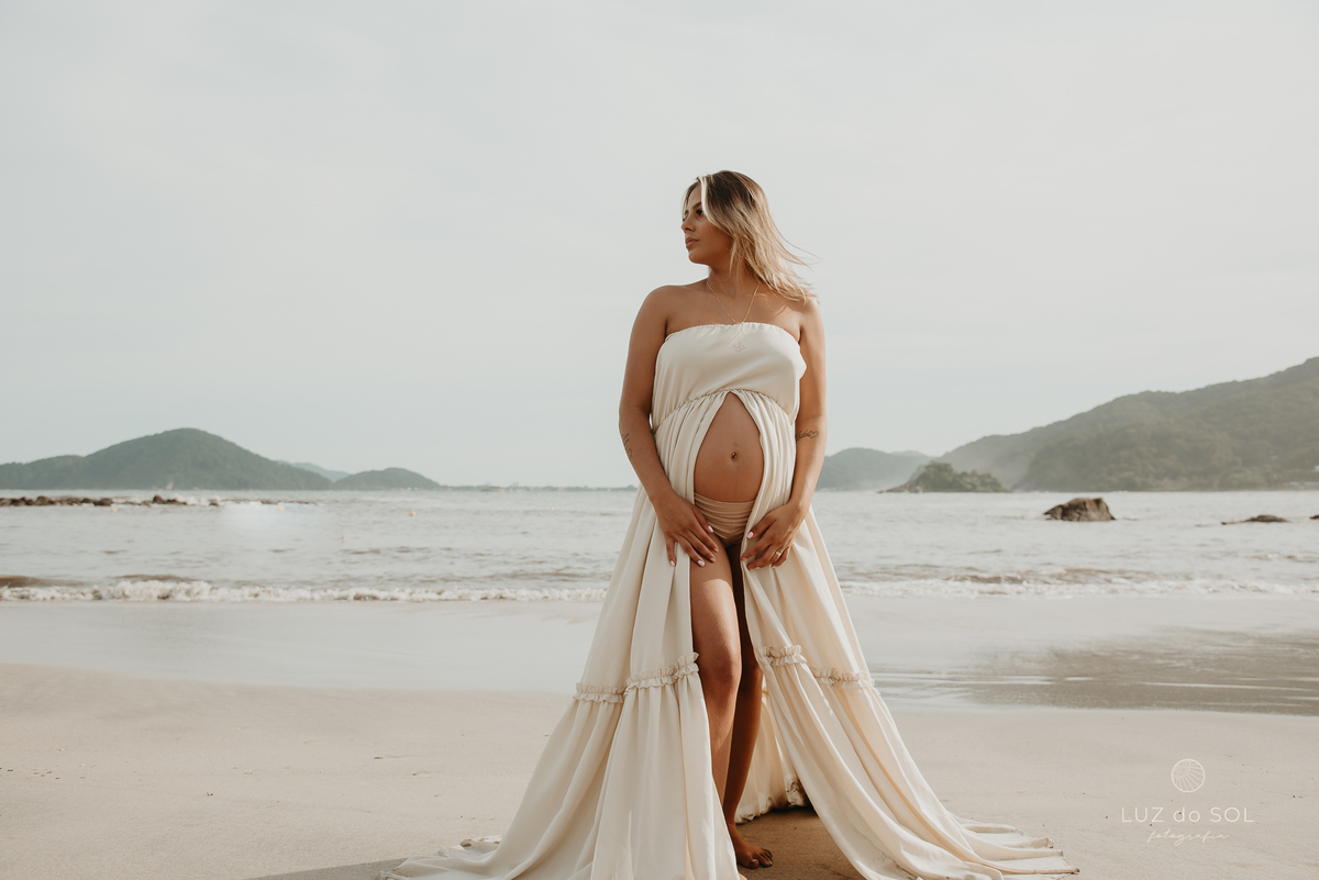 ensaio gestante praia