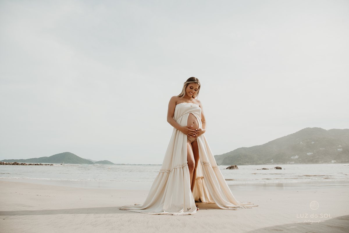 ensaio gestante praia