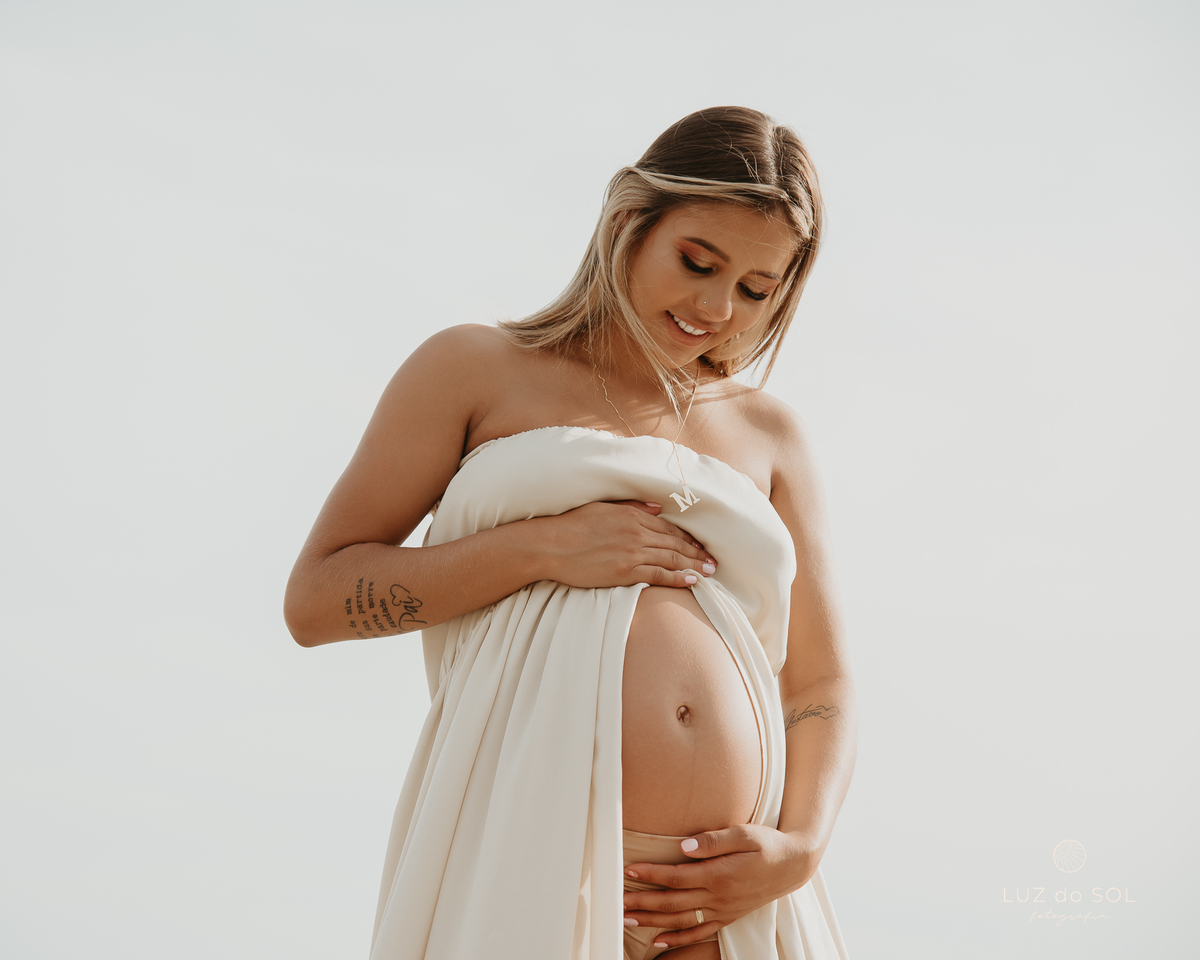ensaio gestante praia
