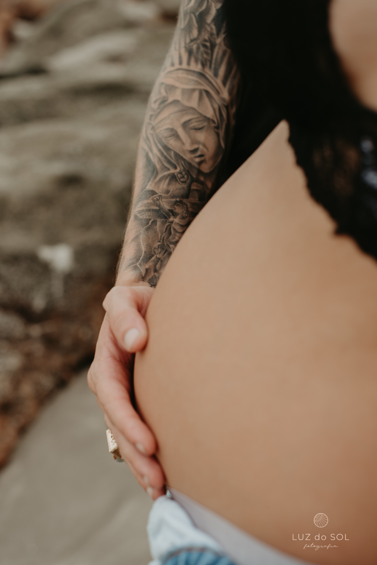 ensaio gestante praia