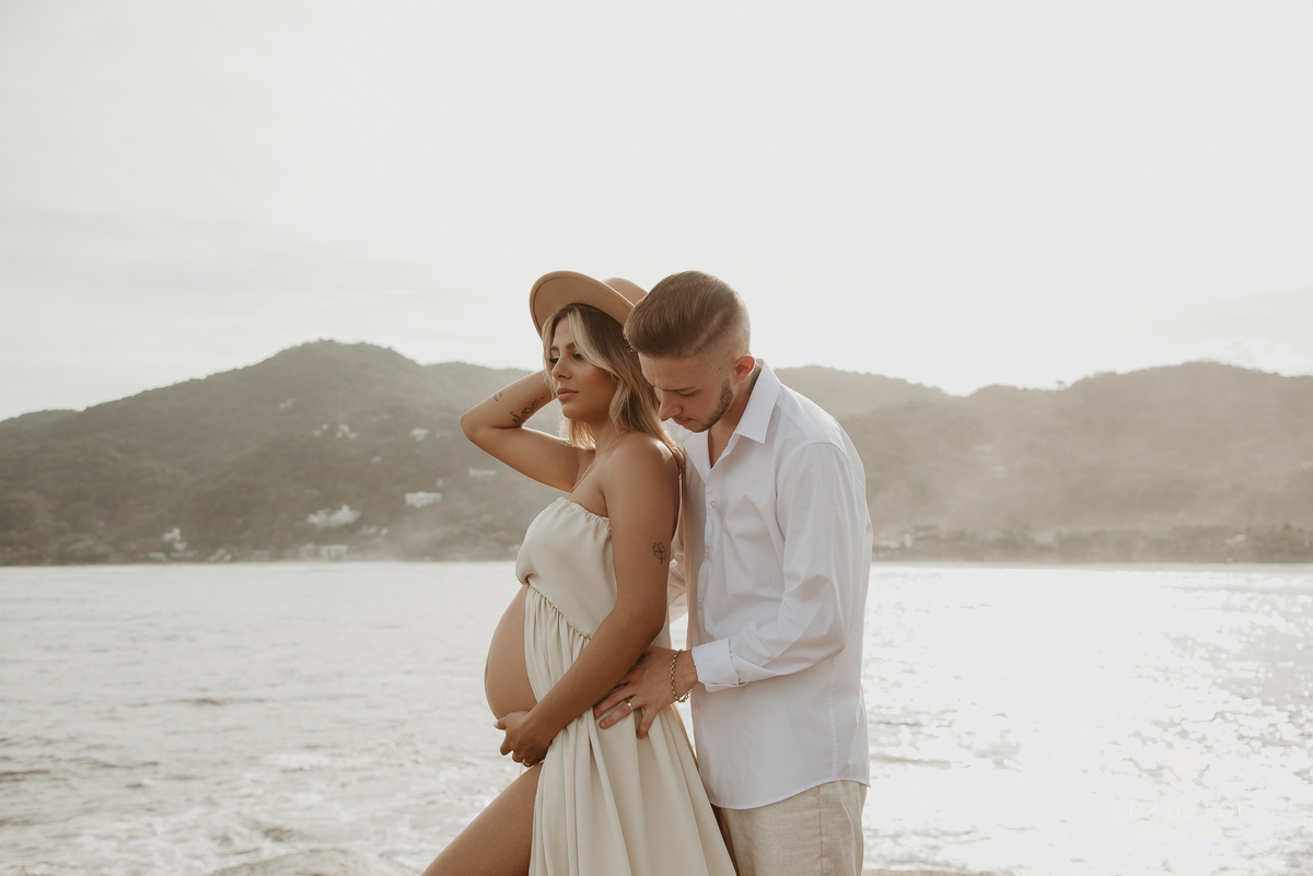 ensaio gestante praia