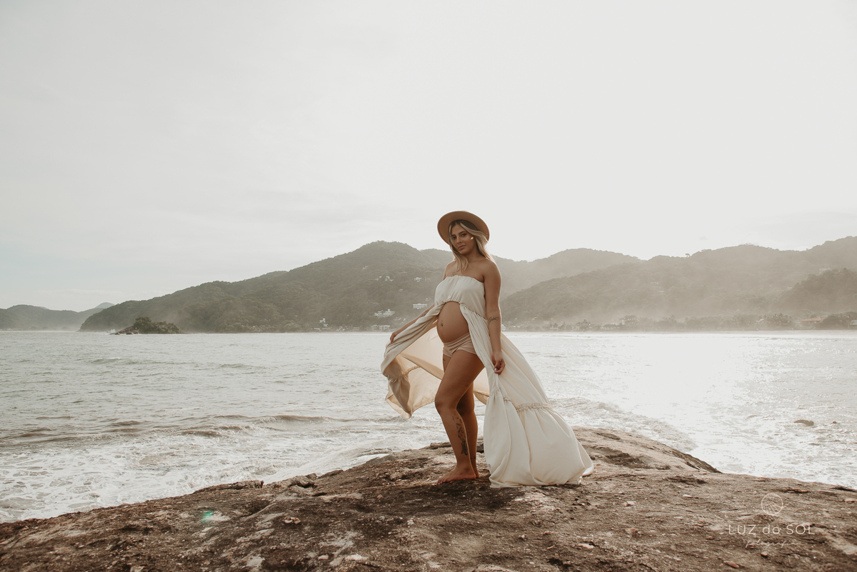 ensaio gestante praia