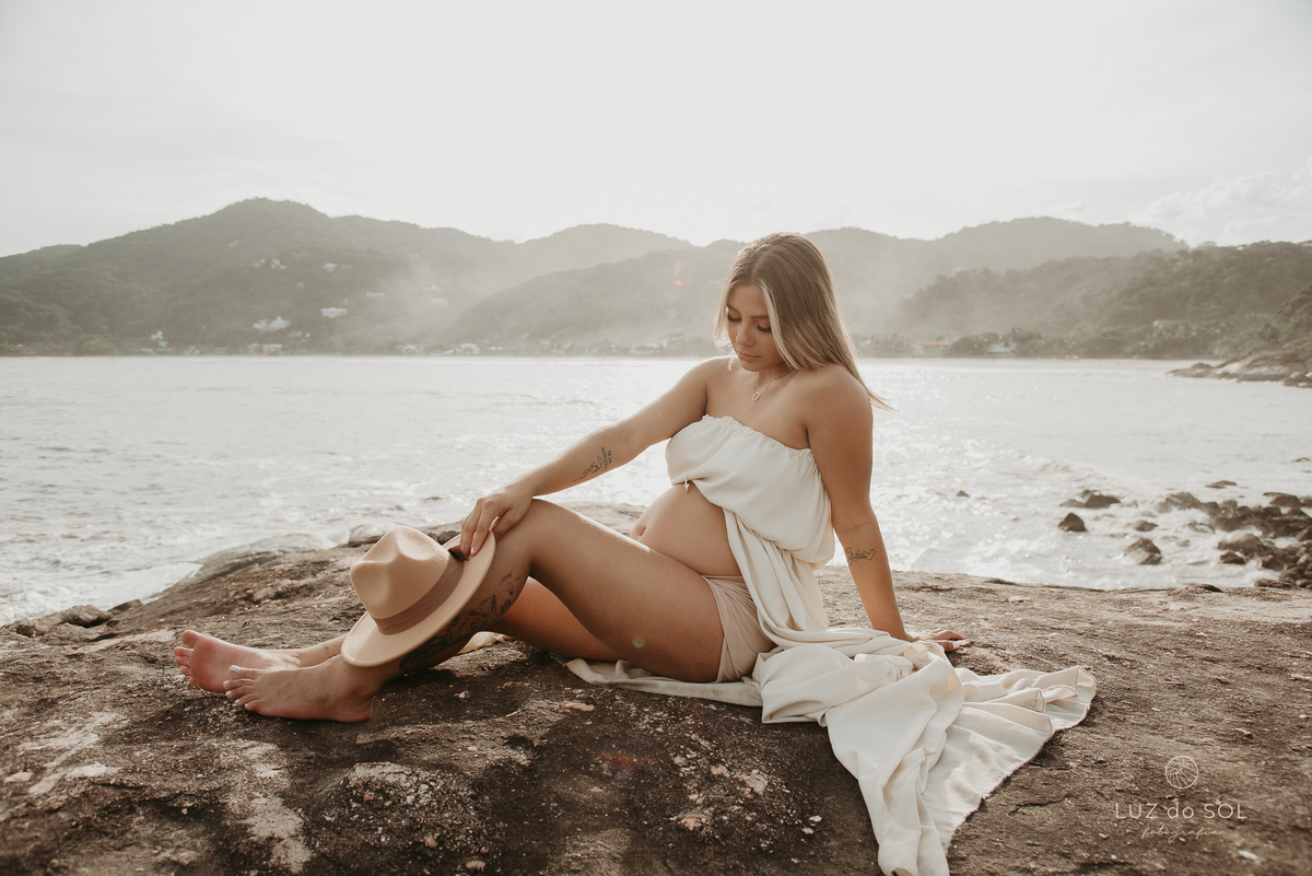 ensaio gestante praia