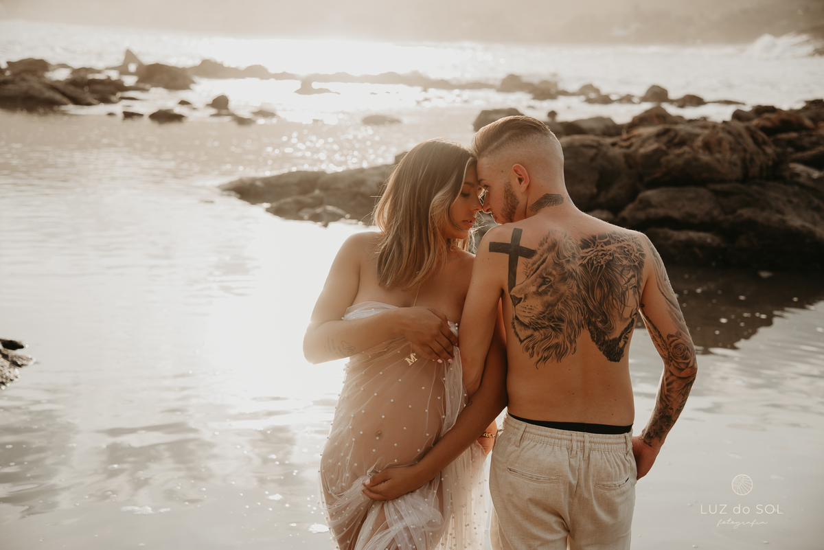 ensaio gestante praia