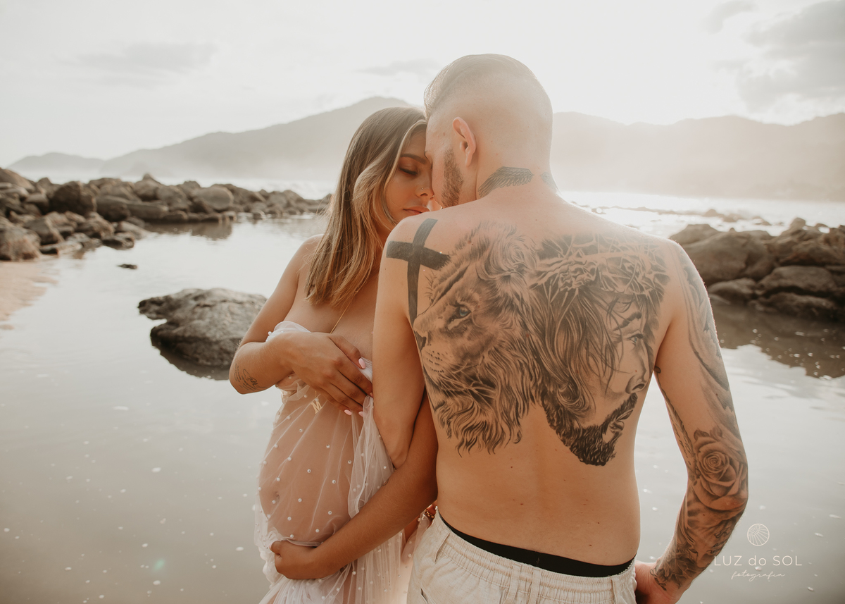 ensaio gestante praia