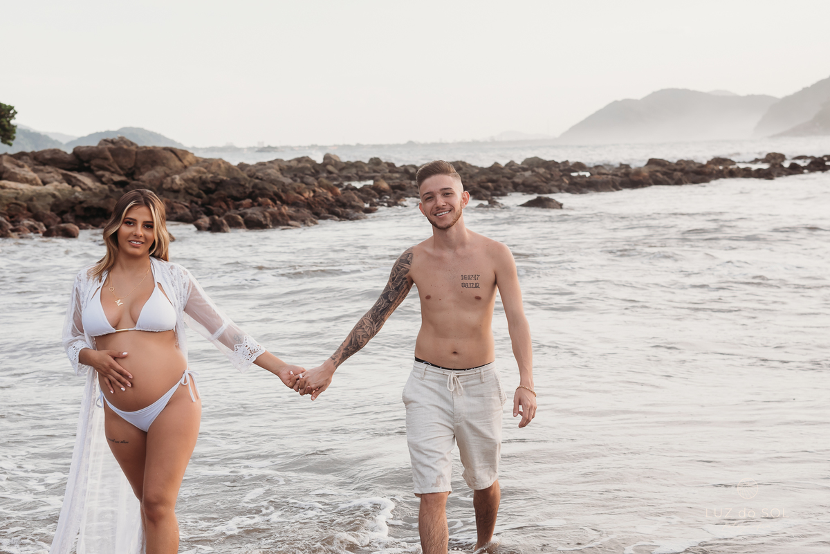 ensaio gestante praia