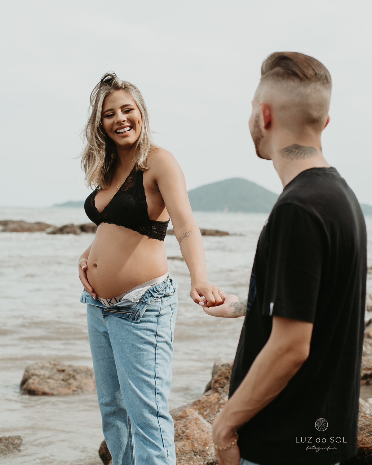 ensaio gestante praia