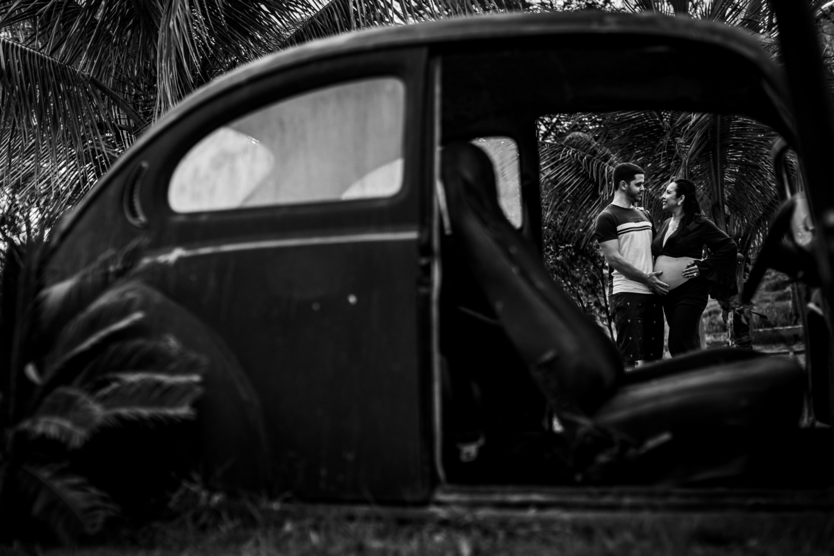 Ensaio de gestante com luz natural