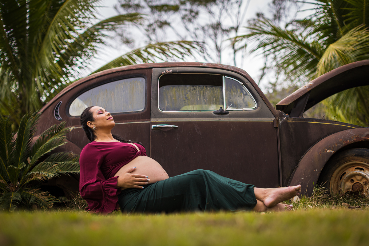 Fotos criativas de gravidez