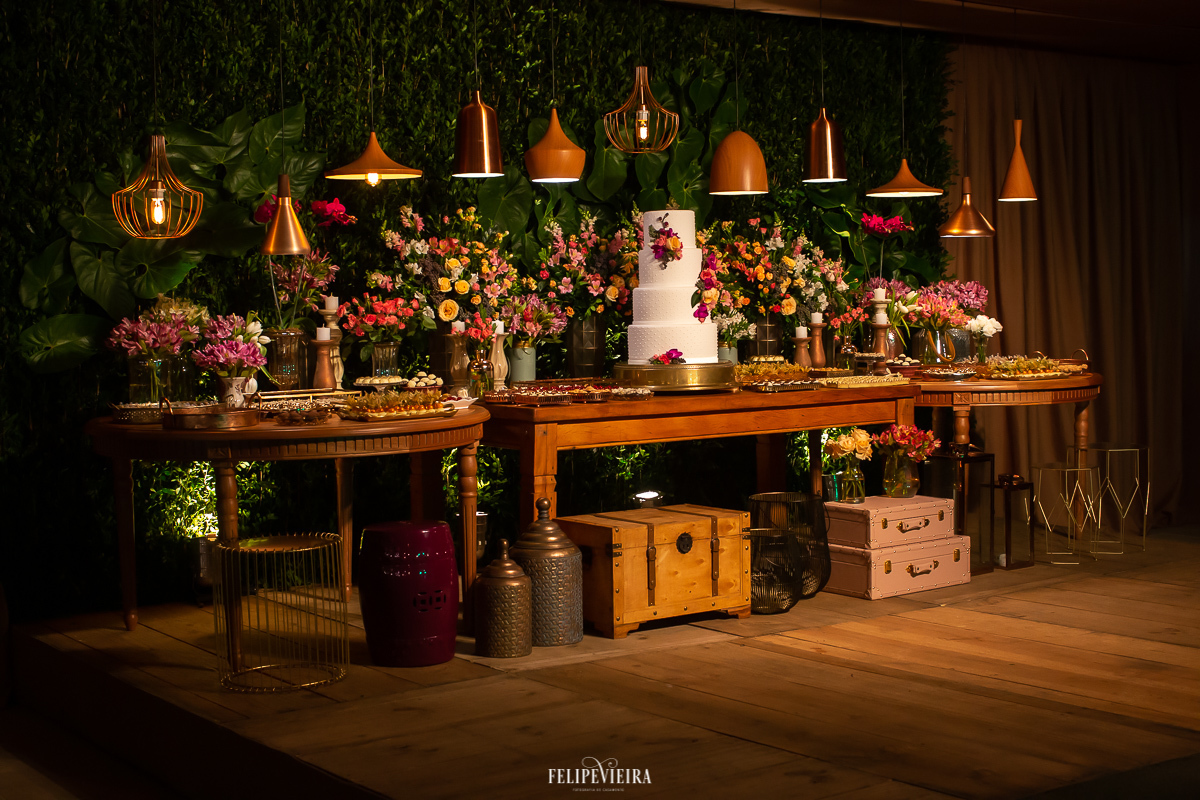 linda decoração rústica no Clube Campestre em Alfredo Chaves