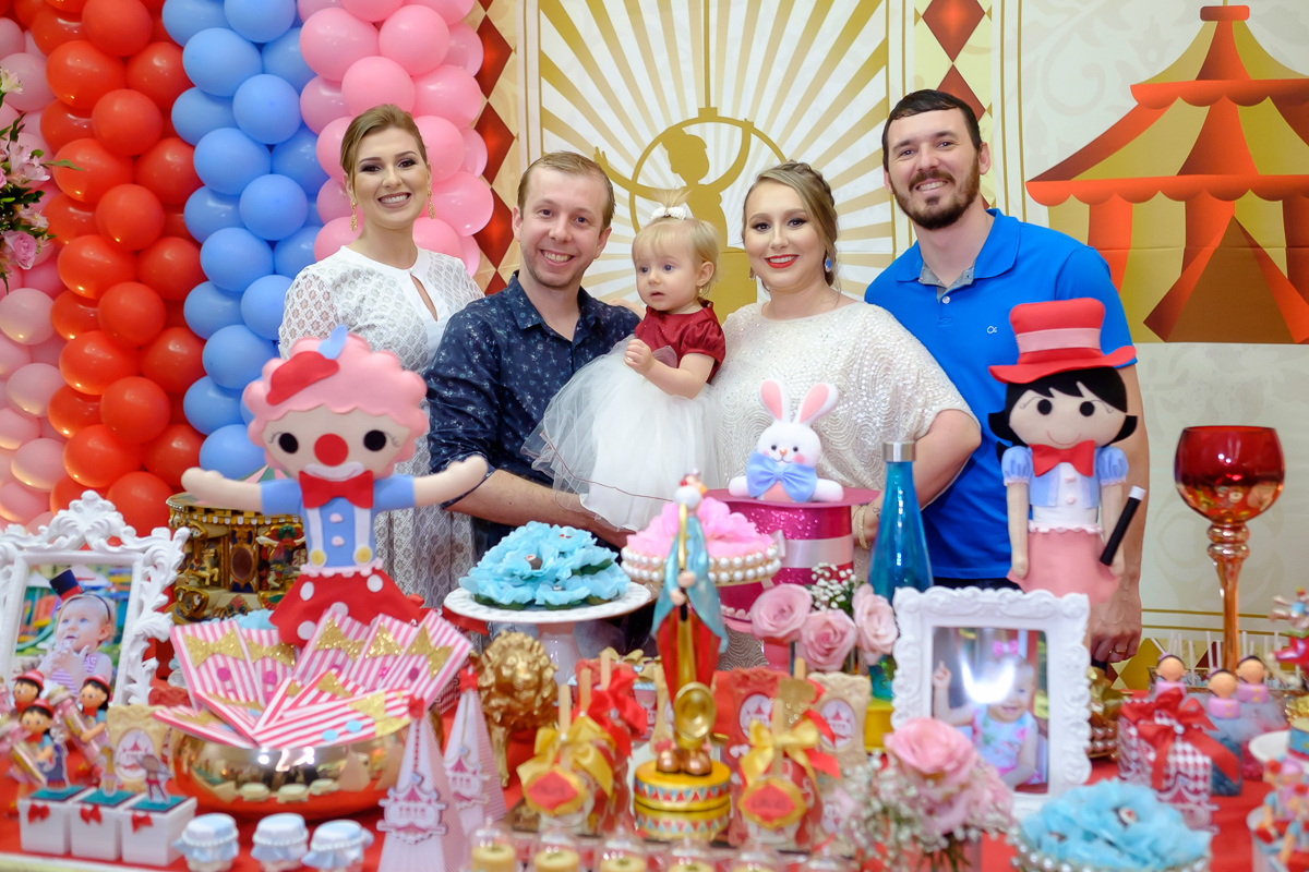 decoração festa infantil tema circo aniversário de 01 ano em Guarapari Guará Centro de Eventos Felipe Vieira Fotografia