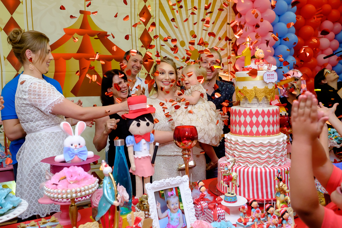 decoração festa infantil tema circo aniversário de 01 ano em Guarapari Guará Centro de Eventos Felipe Vieira Fotografia